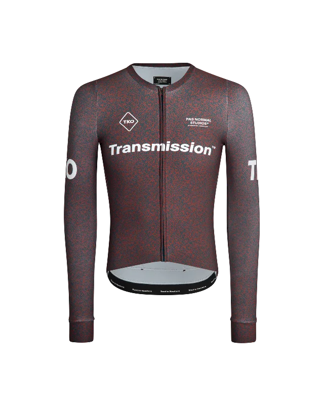 Cycling toe bands-T.K.O Mechanism Long Sleeve Jersey - Mahogany Transmission