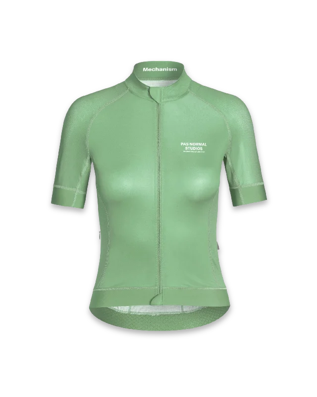 Bike wheel polish-Women's Mechanism Jersey - Green