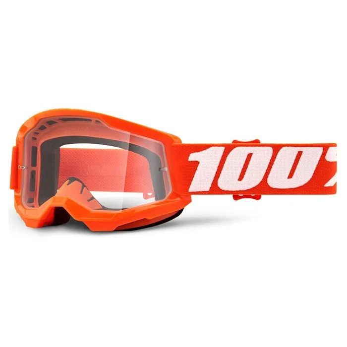 Bike seat pad-100% YOUTH  STRATA2 ORANGE GOGGLE - CLEAR LENS