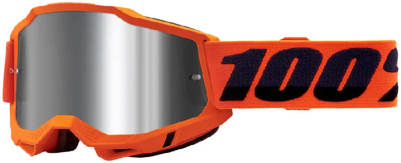 Cycling forearm sleeves-ACCURI 2 Goggle Neon/Orange - Mirror Silver Flash Lens