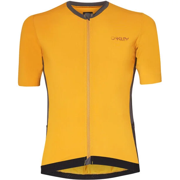 Mountain bike clipless-Oakley Point to Point Short Sleeve Jersey - Amber Yellow - 2022