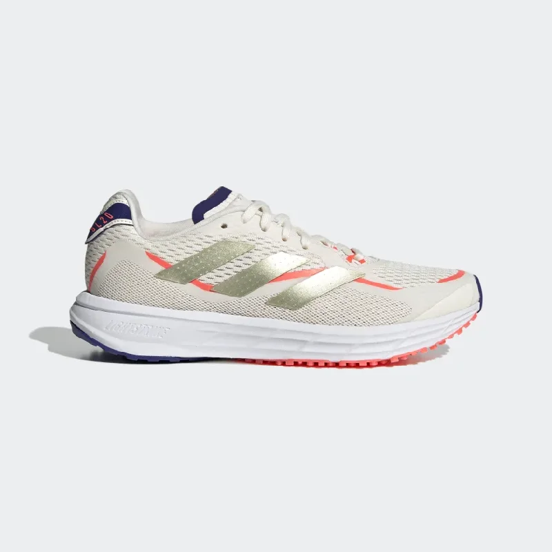 Bicycle fork mount-Adidas SL20.3 Womens Running Shoes -Chalk White /Sandy Beige Met /Turbo