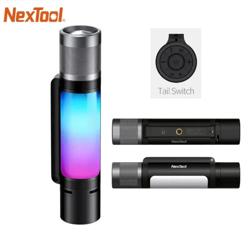 Mountain bike shocks-Xiaomi Nextool Thunder 12 in 1 Music Atmosphere Flashlight Multi-functional Home Lighting Outdoor Hiking Camping Flashlight