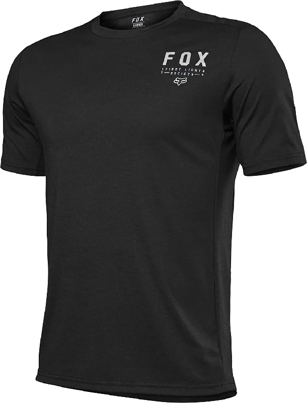 Bicycle mirror mount-Fox Racing Ranger Dri Release Short Sleeve MTB Jersey - Crys - Black