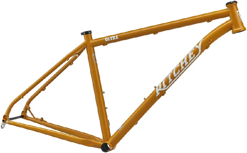 Road bike skewers-Ritchey Ultra Mountain Frameset - 29"/27.5" Steel Honey Mustard Small