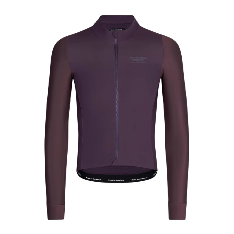 Bike seat lock-Mechanism Thermal Long Sleeve Jersey - Bordeaux