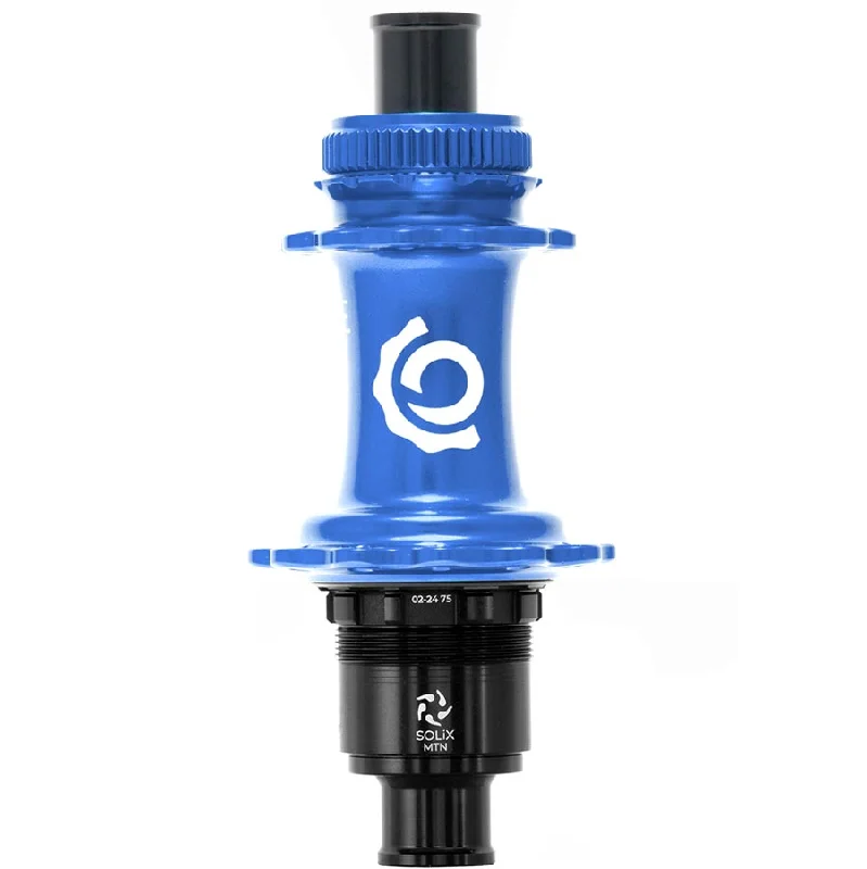 Cycling water tank-Industry Nine Solix M Classic Rear MS Disc Hub Rear 24H 12mm TA 148mm Shimano Micro Spline Blue