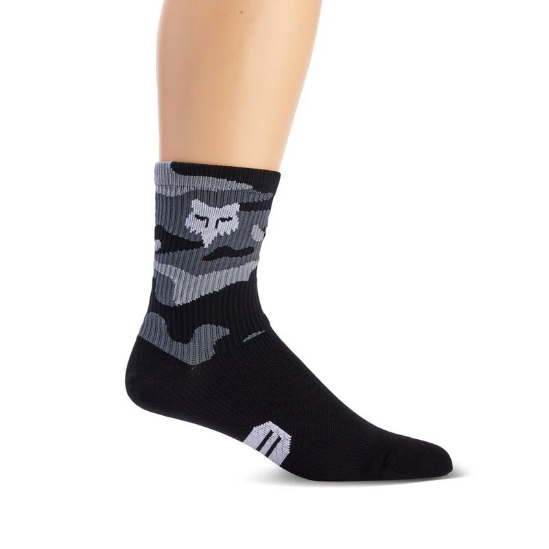 Bike chain polish-Fox Racing 6" Ranger Sock - Black Camo