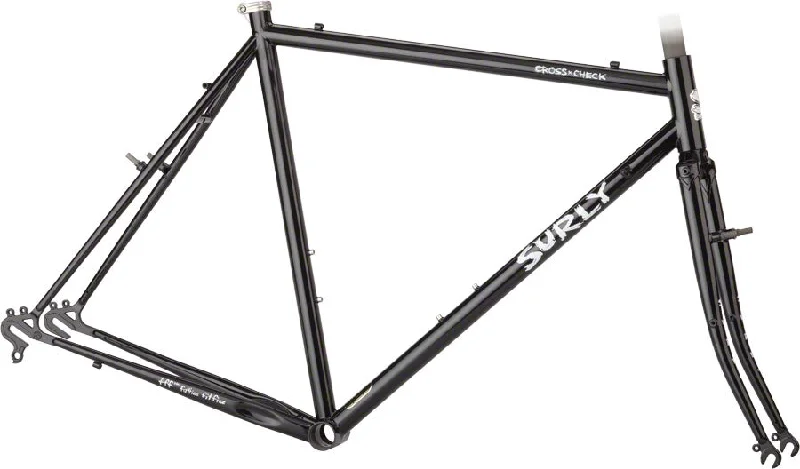 Road bike tubes-Surly Cross Check 56cm Frameset Gloss Black