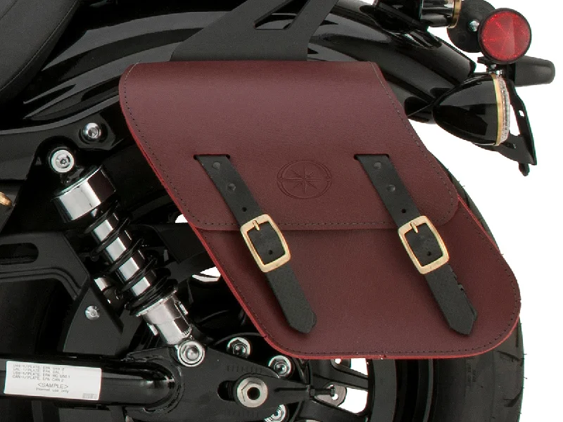 Bicycle beam lights-Leather Saddlebags