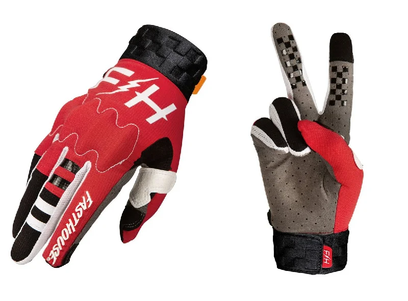 Bicycle gear wire-Fasthouse Speed Style Blaster MTB Glove - Red-Black