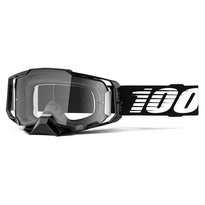 Bike multitool compact-100% ARMEGA GOGGLE - BLACK CLEAR LENS