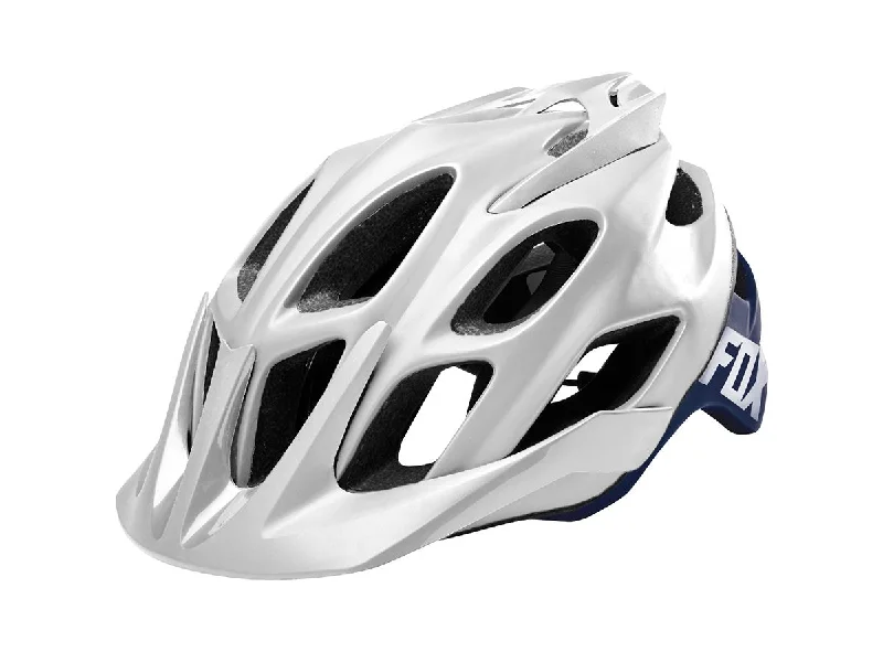 Bicycle back mount-Fox Racing Flux Creo MTB Helmet - White-Navy - 2017