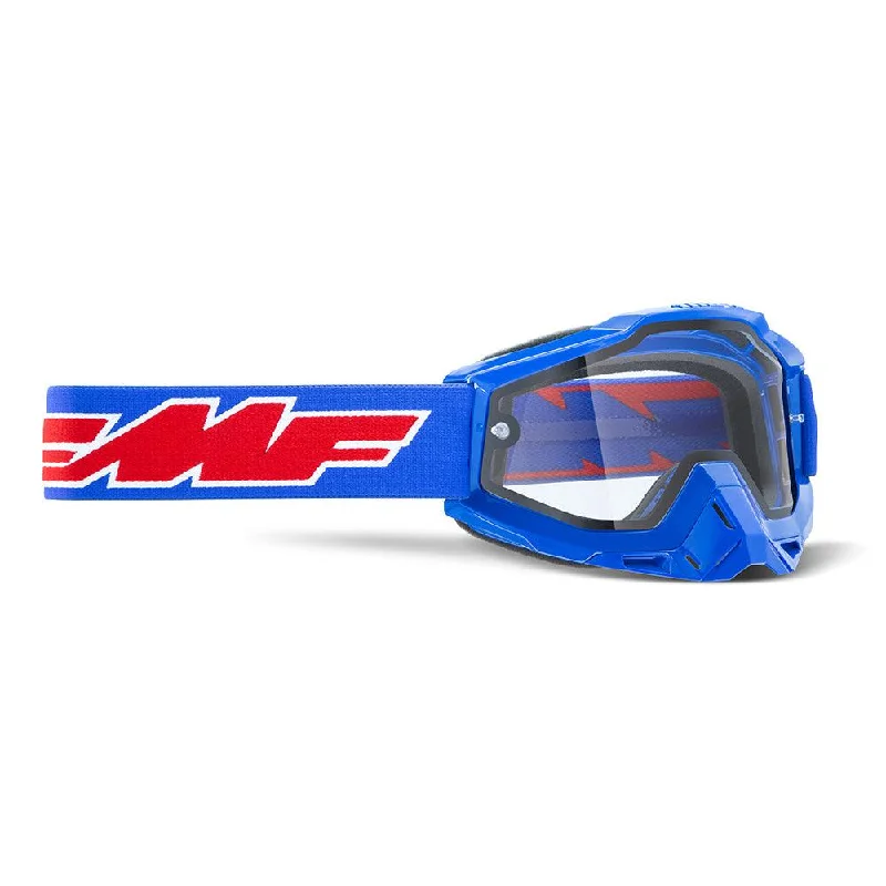 Bicycle haul bag-FMF POWERBOMB ENDURO GOGGLE - ROCKET BLUE DUAL PANE CLEAR