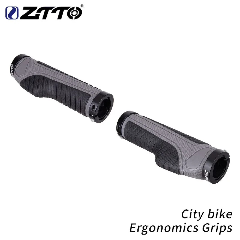 Mountain bike post-ZTTO City Bike Cycling Ergonomics Grips Lockable Handle Grip Anti Slip For Folding Bike Handlebar 22.2mm AG42 1Pair