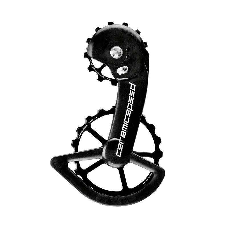 Road bike tubes-CeramicSpeed OSPW X Pulley Wheel System Shimano GRX RX820 2x12 - Coated Races Aluminum Pulley Carbon Cage BLK