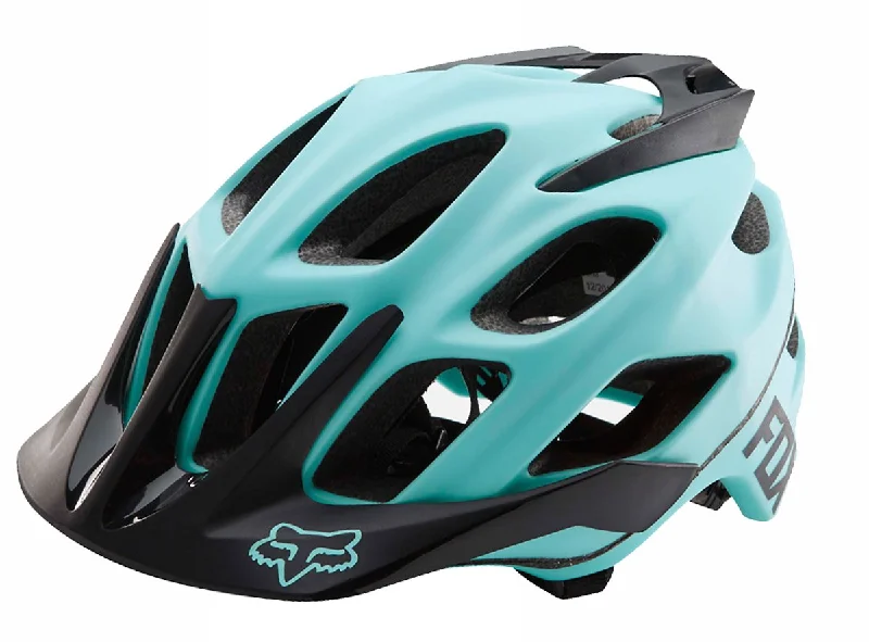 Bike seat pad-Fox Racing Flux MTB Helmet - Womens - Ice Blue