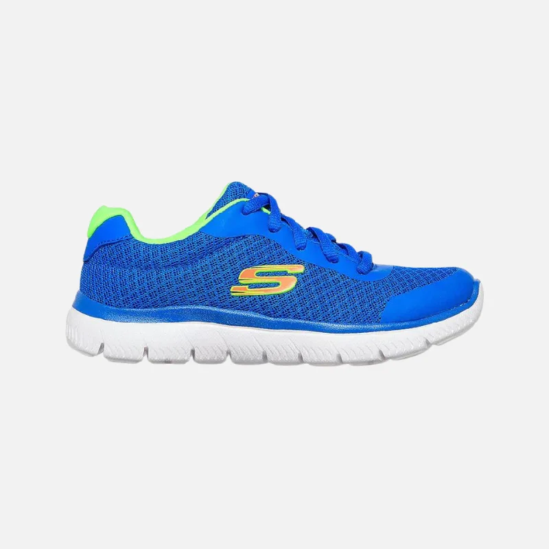 Bicycle haul rack-Skechers Kids Summits Shoes - Blue/Lime