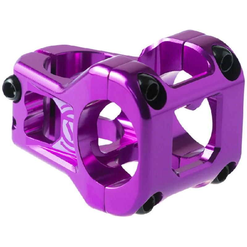 Bicycle lights rechargeable-Cavity Mountain Bike Stem - 31.8 Clamp, +/-0, 1 1/8", Purple