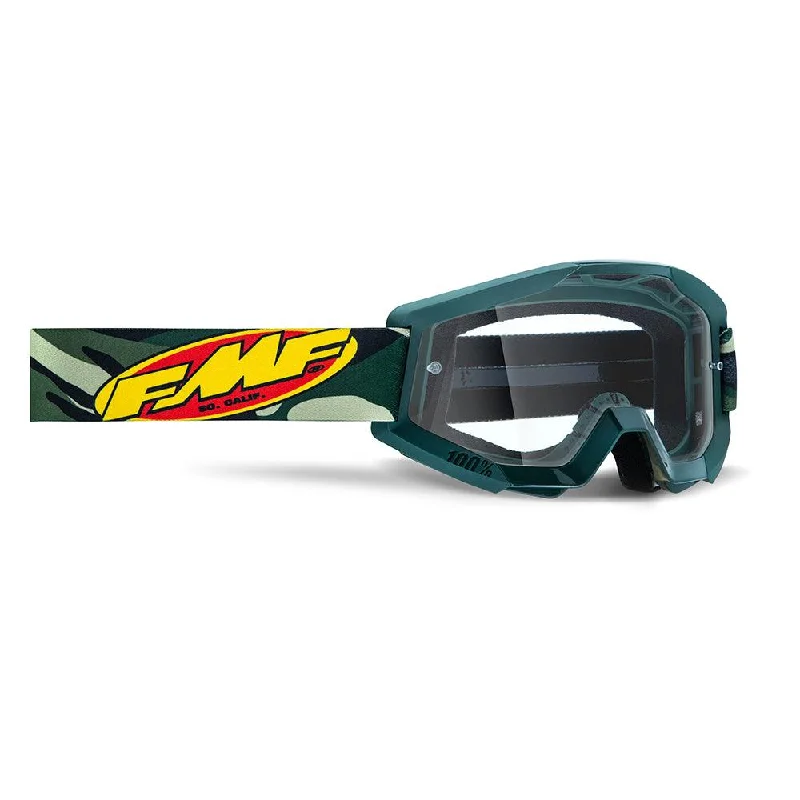 Cycling toe bands-FMF POWERCORE GOGGLE - ASSAULT CAMO (CLEAR)