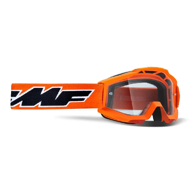 Bicycle tire caps-FMF POWERBOMB YOUTH GOGGLE - ROCKET ORANGE (CLEAR)