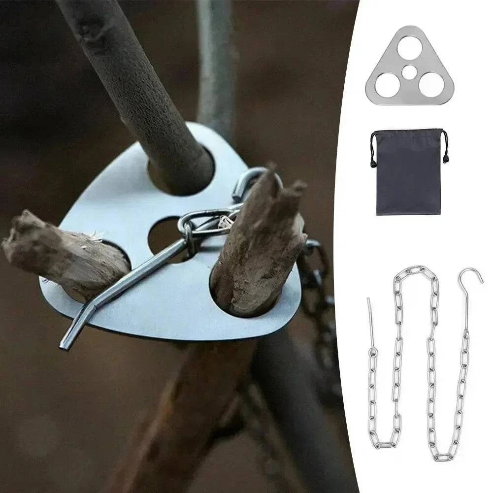 Cycling foot bands-1pc Camping Hanging Tripod W/ Bag Pot Rack Hanger BBQ Steel Rack Multifunction Tripod Fire For Picnic Bonfire Party Outdoor Tool