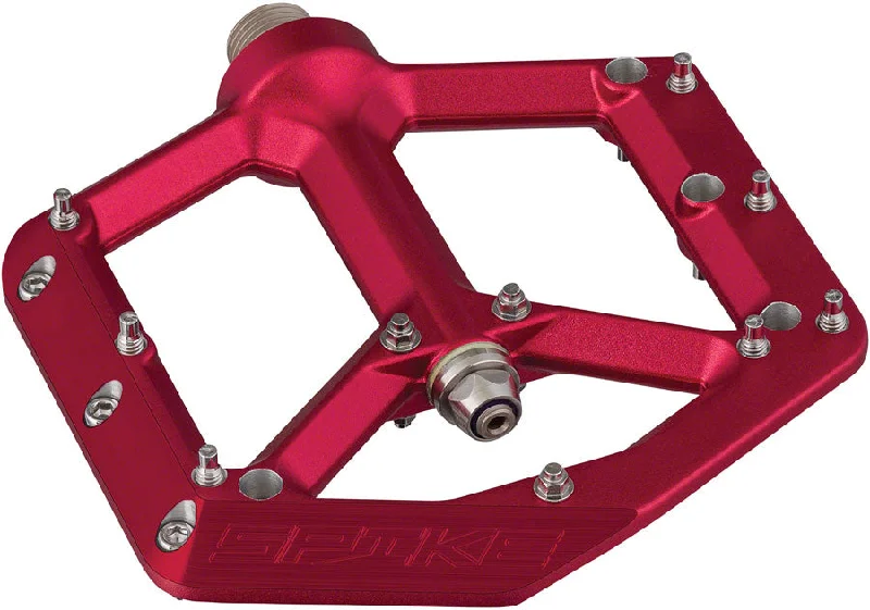 Bicycle gear set-Spank Spike Pedals - Platform Aluminum 9/16" Red