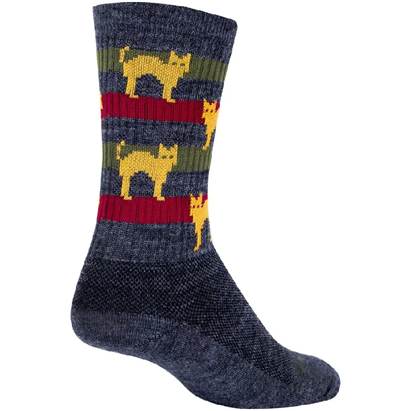 Road bike cogs-Wool Catz Bike Socks - Gray