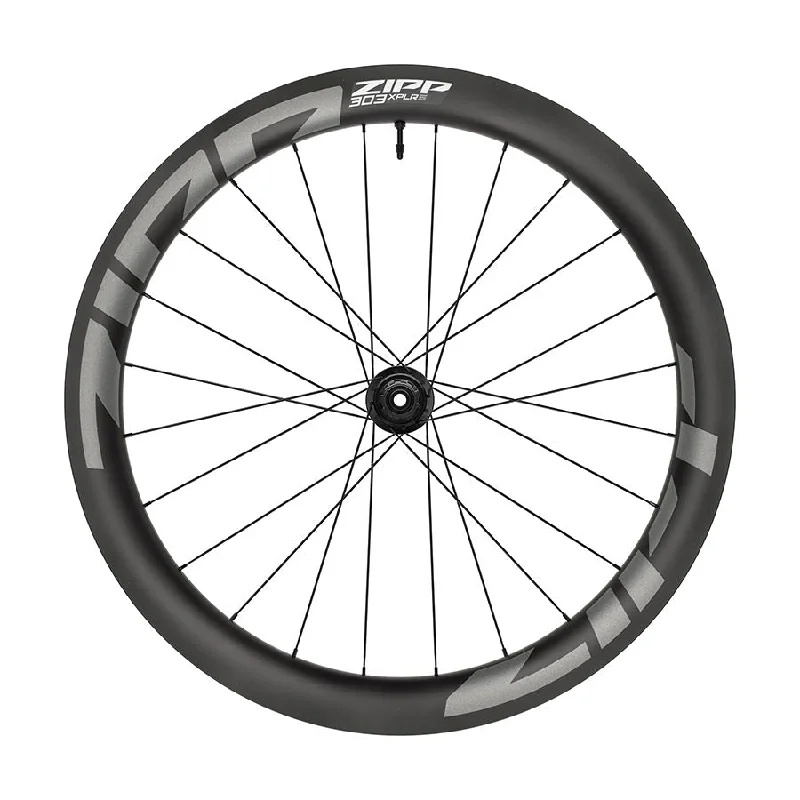 Bike wheel LEDs-Zipp 303 XPLR S Rear Wheel - 700 12 x 142mm Center-Lock Carbon BLK HG11 Road 24H A1