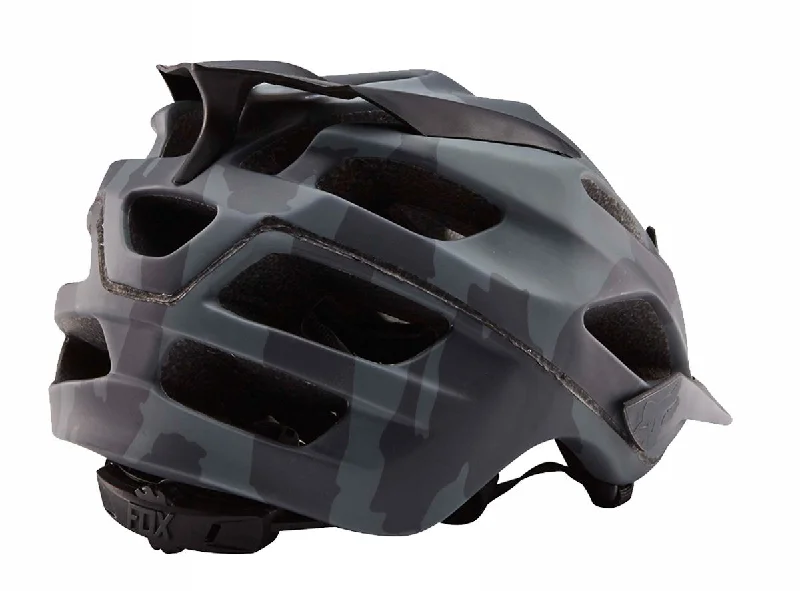 Bike wheel beams-Fox Racing Flux Camo MTB Helmet - Black Camo