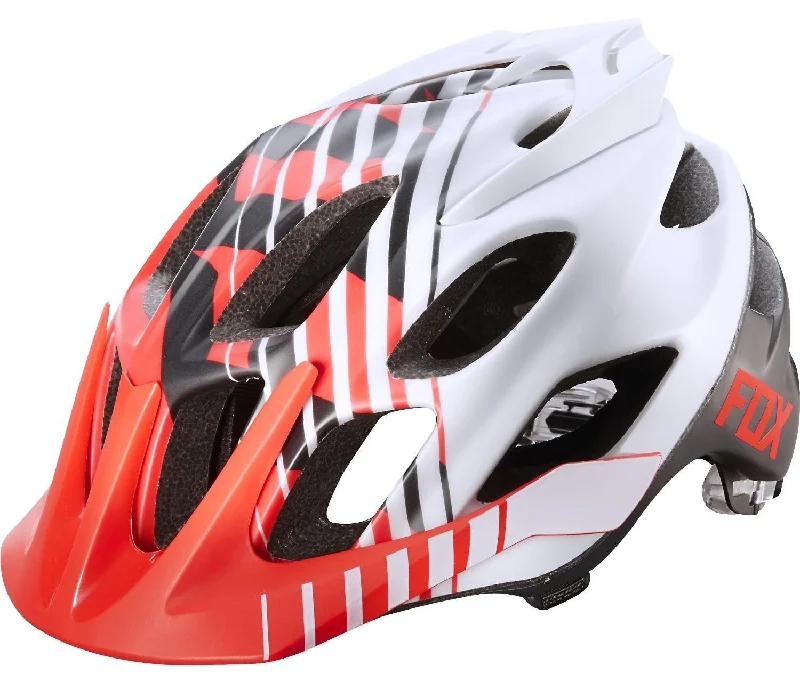 Bicycle brake disc-Fox Racing Flux Savant MTB Helmet - Savant - Red-White