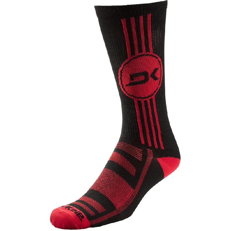 Cycling sweatband head-Singletrack Crew Bike Socks - Black/Red