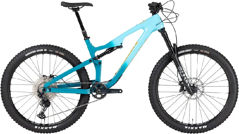 Mountain bike hubs-Salsa Rustler Carbon SLX Bike - 27.5" Carbon Teal Fade Large