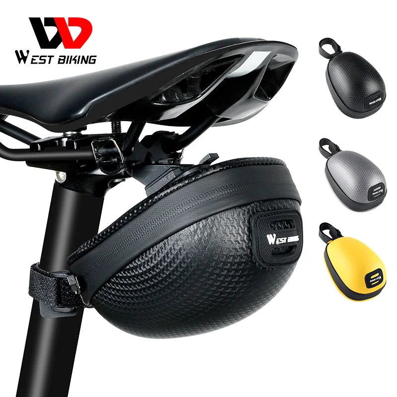 Bike wheel skewers-WEST BIKING Mini Portable Bike Saddle Bag Waterproof