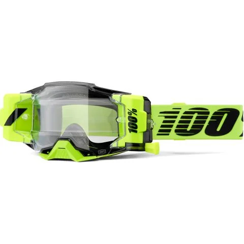 Mountain bike discs-100% ARMEGA FORECAST GOGGLE - NEON YELLOW (CLEAR)