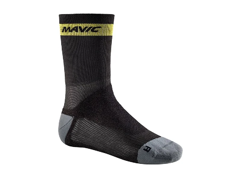 Cycling shin sleeves-Mavic Ksyrium Pro Thermo+ Sock - Black-Dark Cloud