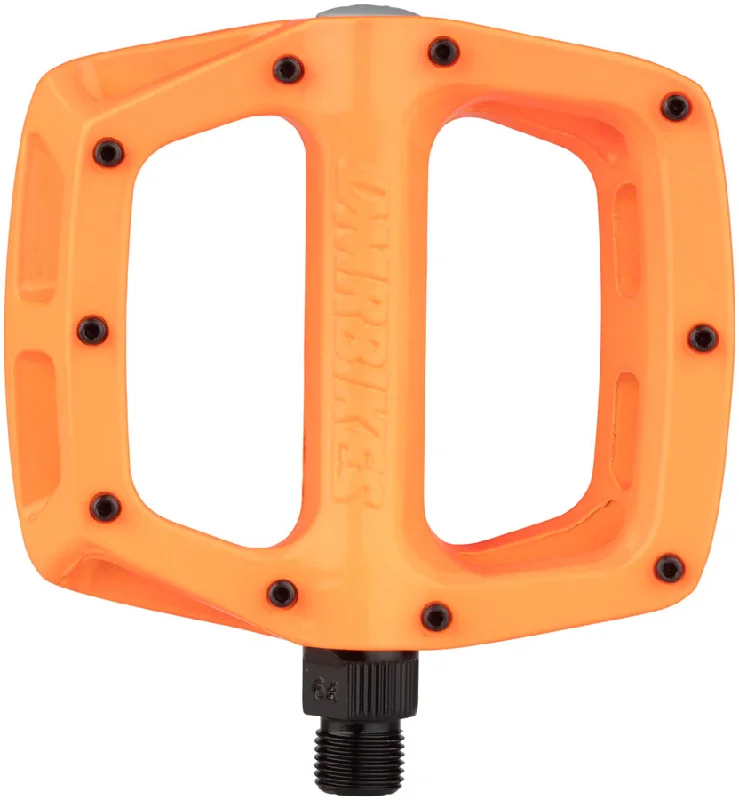 Bike tire seal-DMR V8 Pedals - Platform Aluminum 9/16" Highlighter Orange