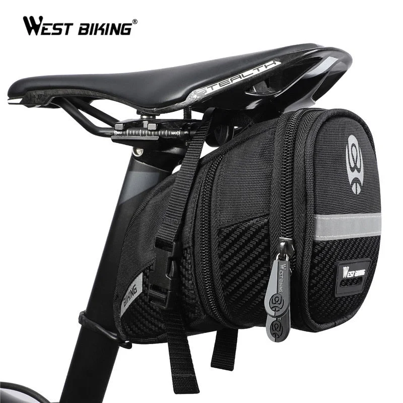 Bike bar tape-WEST BIKING™ Bicycle Saddle Bag Rainproof