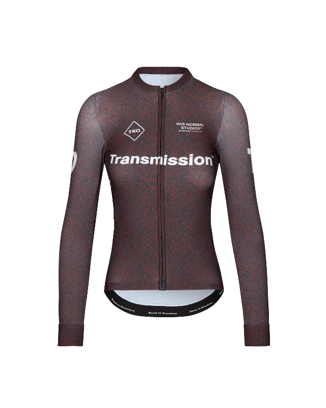 Cycling water tube-Women's T.K.O. Mechanism Long Sleeve Jersey - Mahogany Transmission