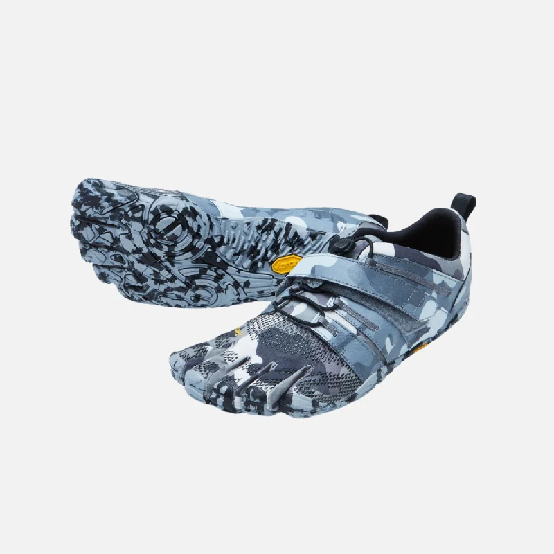 Bicycle chain scrub-Vibram V-Train 2.0 Mens Gym Shoes -Grey Camo