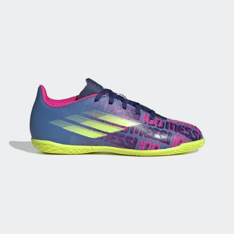 Mountain bike crown-Adidas X Speedflow Messi.4 Turf Boots Kids shoes - Victory Blue /Shock Pink /Solar Yellow