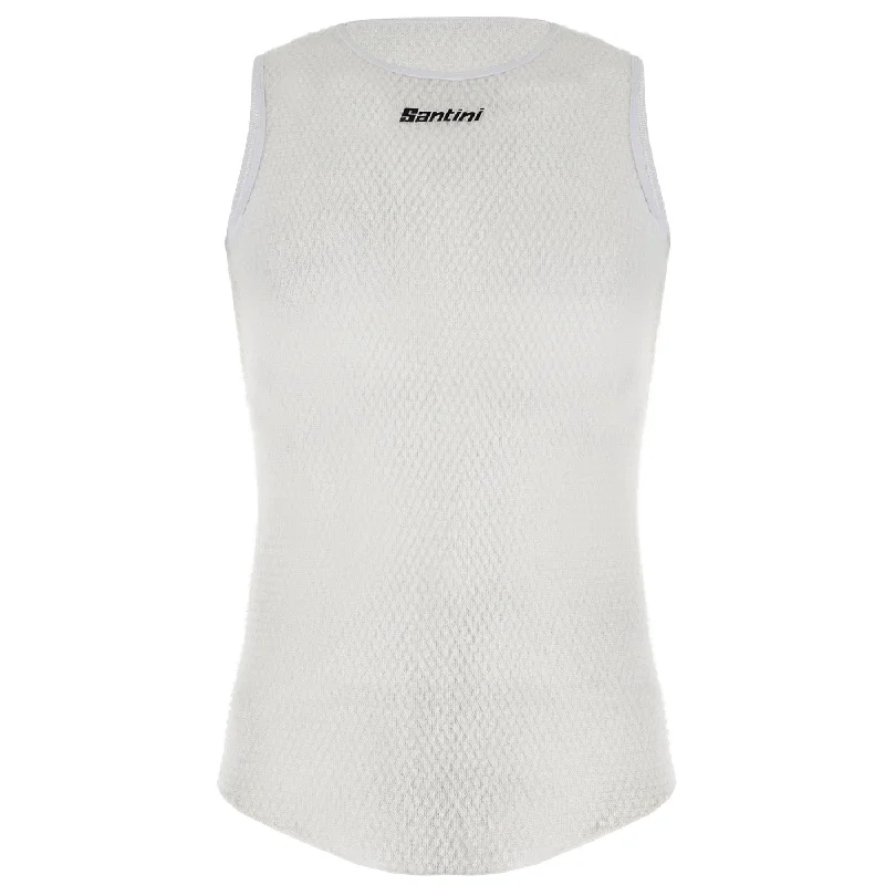 Cycling knee sleeves-Maglia intima senza maniche Santini Alpha - Bianco