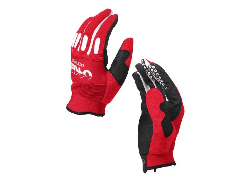 Bicycle tire caps-Oakley Factory MTB Glove - Red Line - Red