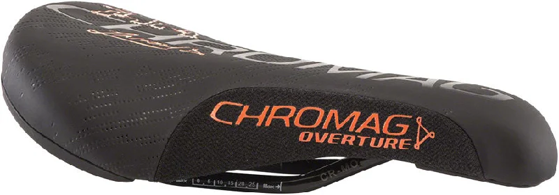 Bike wheel beams-Chromag Overture Saddle 243 x 136mm Unisex 279g Black/Orange