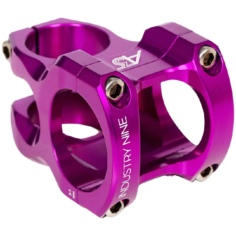 Bicycle chain checker-A318 Bike Stem - 31.8mm Clamp, +/-4.4, 1 1/8", Aluminum, Purple