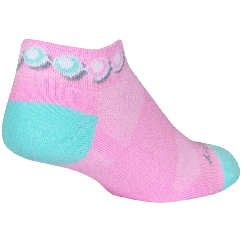 Bicycle rack hook-Channel Air Pearls Classic Low Women's Bike Socks - Pink