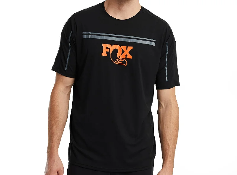 Cycling foot straps-Fox Factory Hightail Short Sleeve MTB Jersey - Black - 2022