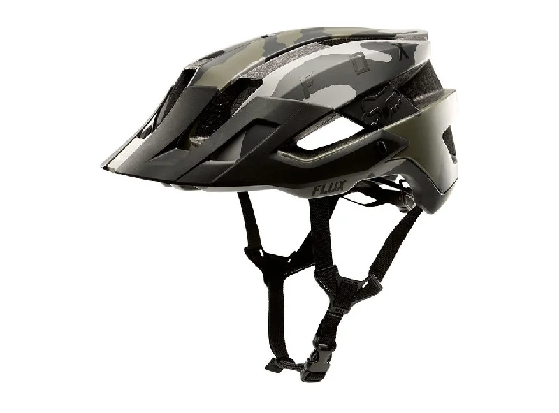 Road bike crown-Fox Racing Flux MTB Helmet - Solid - Green Camo - 2019