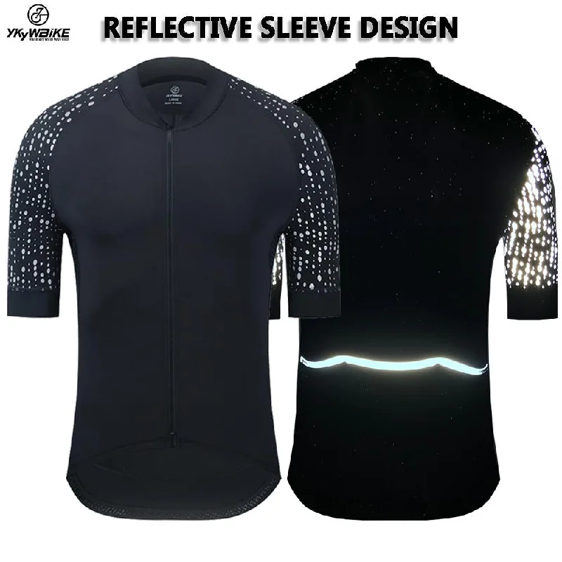 Bicycle speedometer wireless-YKYW Men's Cycling Jersey Quick-Dry Racing MTB Uniform Breathale Reflective Sleeves