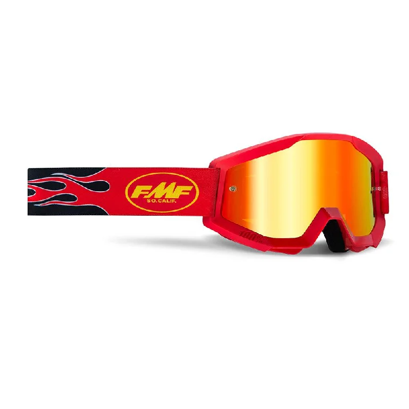 Bike wheel nipples-FMF POWERCORE GOGGLE - FLAME RED (MIRROR RED)